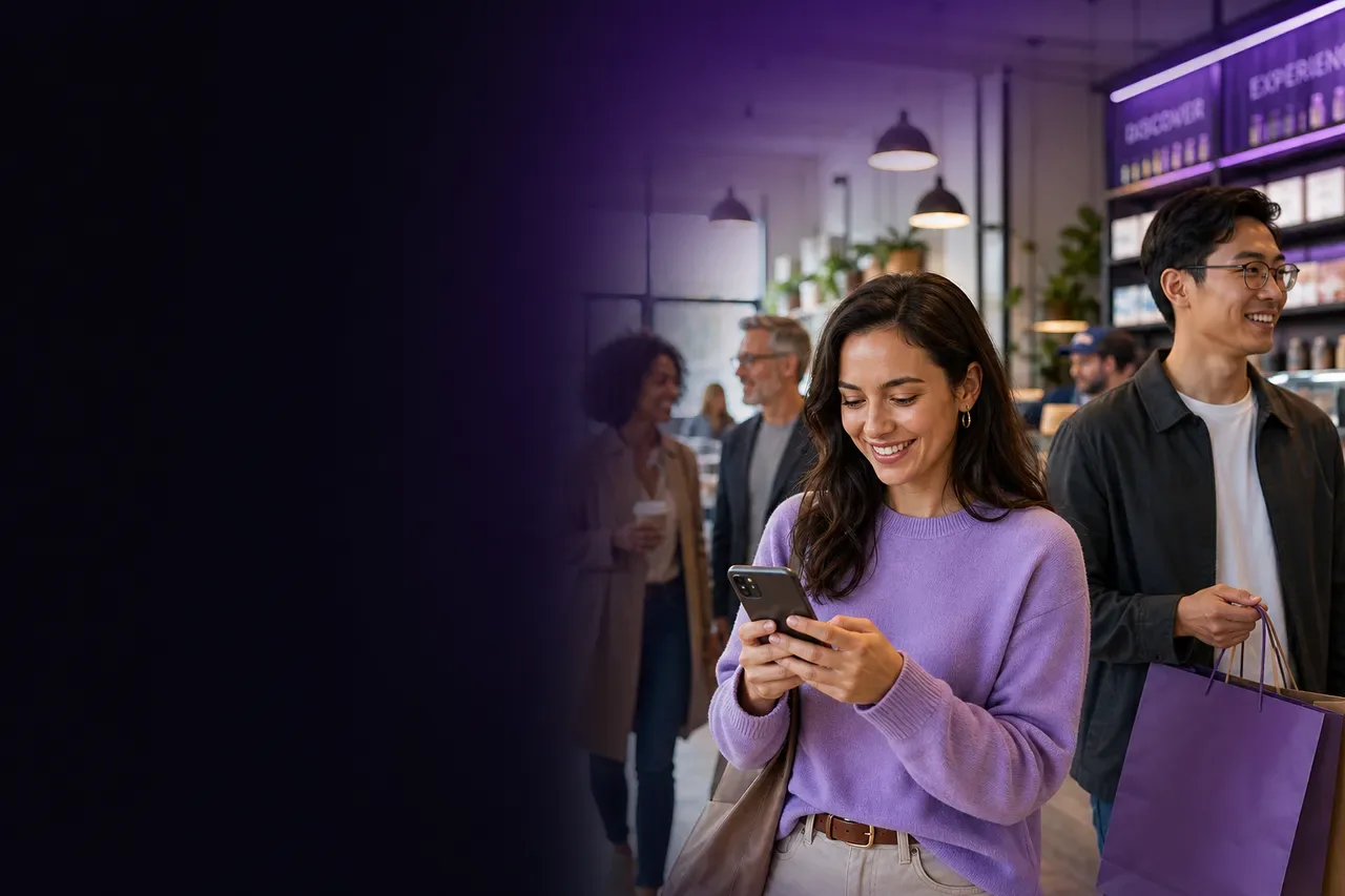 Diverse consumers sharing feedback while shopping — analyzed by Pivony
